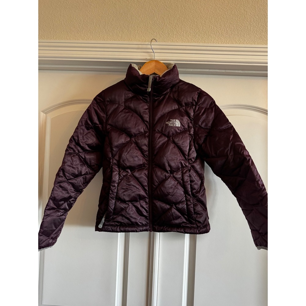 The North Face 550 Down Alis Puffer Jacket Womens XS Purple Eggplant Quilted